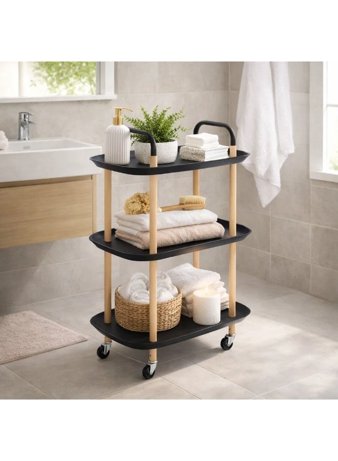 Mobile Storage Trolley – Multi-Tier Rolling Organizer for Kitchen, Bathroom & Home Use - Image 3